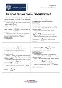enunciati di esami di analisi matematica 1 ( )2