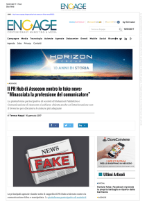 Il PR Hub di Assocom contro le fake news: “Minacciata la