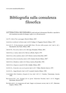 Bibliografia sulla consulenza filosofica - Consulenza Filosofica