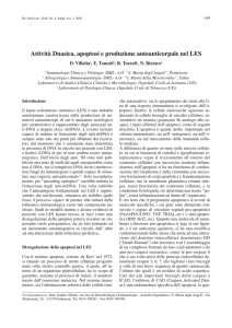 Attività Dnasica, apoptosi e produzione autoanticorpale nel LES