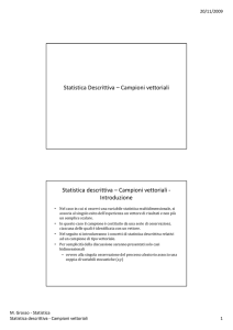 Statistica Descrittiva Campioni Vettoriali