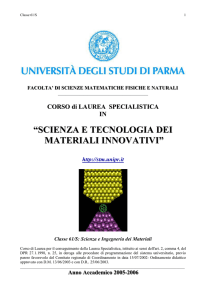 “SCIENZA E TECNOLOGIA DEI MATERIALI INNOVATIVI ””