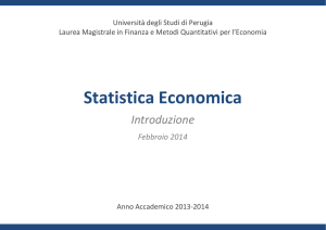 Statistica Economica - Dipartimento di Economia, Finanza e Statistica