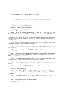 Provvedimento n. 2662 ( A71 ) TELSYSTEM/SIP L`AUTORITA