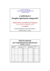 CAPITOLO 2 Semplici esperimenti comparativi