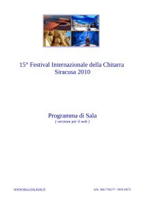 15° Festival Internazionale della Chitarra Siracusa 2010