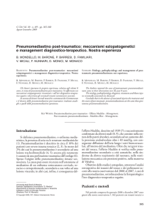 Pneumomediastino post-traumatico: meccanismi eziopatogenetici e