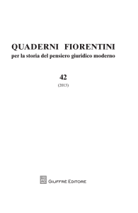 L`istituzione della mancanza. Quaderni Fiorentini per la Storia del