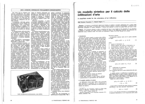 Un modello sintetico per ii calcolo delle infiltrazioni d`aria