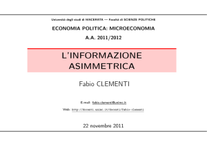 22 - L`informazione asimmetrica