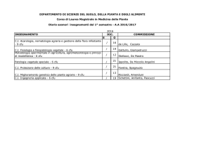 INSEGNAMENTO COMMISSIONE S O C.I. Acarologia, nematologia