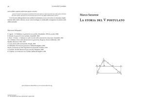 la storia del V postulato - Pagina del prof M. Savarese