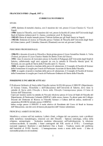 Curriculum - Fondazione Prospero Intorcetta