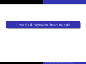 Il modello di regressione lineare multipla