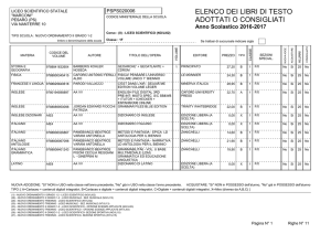 elenco dei libri di testo adottati o consigliati