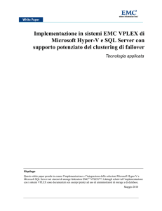 Implementazione in sistemi EMC VPLEX di Microsoft Hyper-V