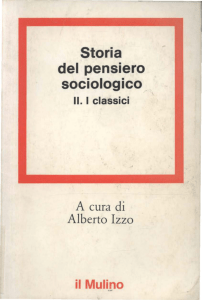 Storia del pensiero sociologico .