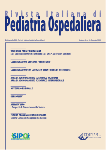 n. 1 - Gennaio 2010 - Società Italiana di Pediatria Ospedaliera