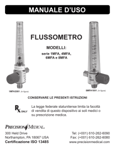 manuale d`uso flussometro