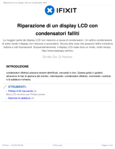 Riparazione di un display LCD con condensatori falliti