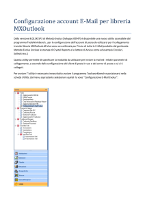 Configurazione account E-Mail per libreria MXOutlook