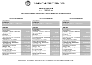 Aula E1 - cor.unipv.it - Università degli studi di Pavia