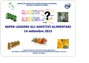 additivi alimentari 2015 - Agricoltura Regione Emilia