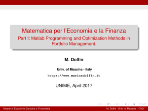 Matematica per l`Economia e la Finanza