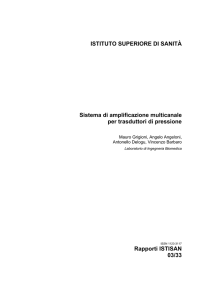 Rapporti ISTISAN 03/33 ISTITUTO SUPERIORE DI SANITÀ Sistema