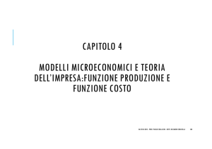 CAPITOLO 4 MODELLI MICROECONOMICI E TEORIA DELL