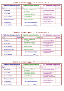 TUA situazione personale TUA situazione familiare TUA situazione