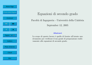 Equazioni di secondo grado