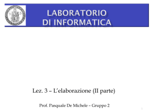 L`elaborazione (II parte)