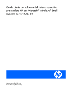 Guida utente del software del sistema operativo preinstallato HP per