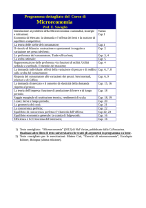 Programma dettagliato