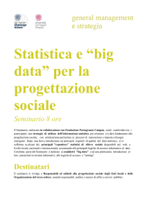 Statistica e “big data” per la progettazione sociale