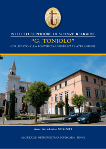 g. toniolo - Servizio diocesano per l`Insegnamento della Religione