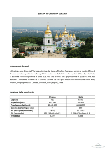 SCHEDA INFORMATIVA UCRAINA Informazioni Generali L`Ucraina