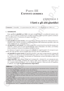 CaPitOLO 1 i fatti e gli atti giuridici