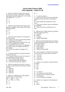 Giochi della Chimica 2006 Fase regionale – Classi A e B