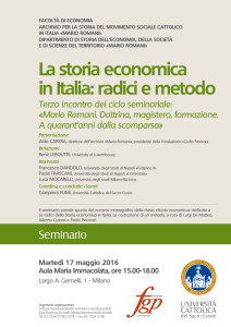 Locandina A3 ArRo terzo seminario La storia economica in Italia