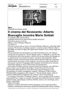 Alberto Buscaglia racconta Mario Soldati, Varese News, 18.03.2016