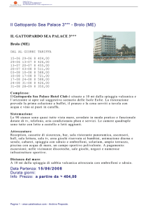 Il Gattopardo Sea Palace 3*** - Brolo (ME)