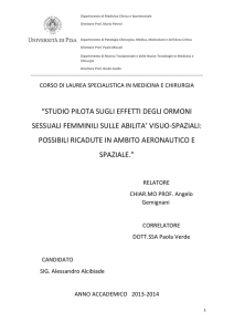 studio pilota sugli effetti degli ormoni sessuali femminili sulle