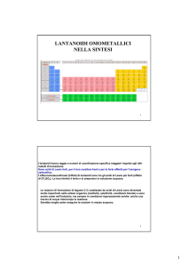 lantanoidi omometallici nella sintesi