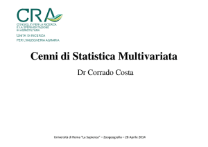 Cenni di Statistica Multivariata