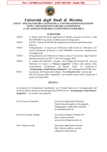 Decreto Nomina Commissione Esame Finale Dottorato