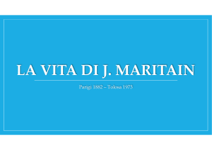 LA VITA DI J. MARITAIN