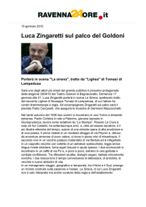 Luca Zingaretti sul palco del Goldoni
