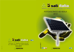 fotovoltaico ad isola 2012